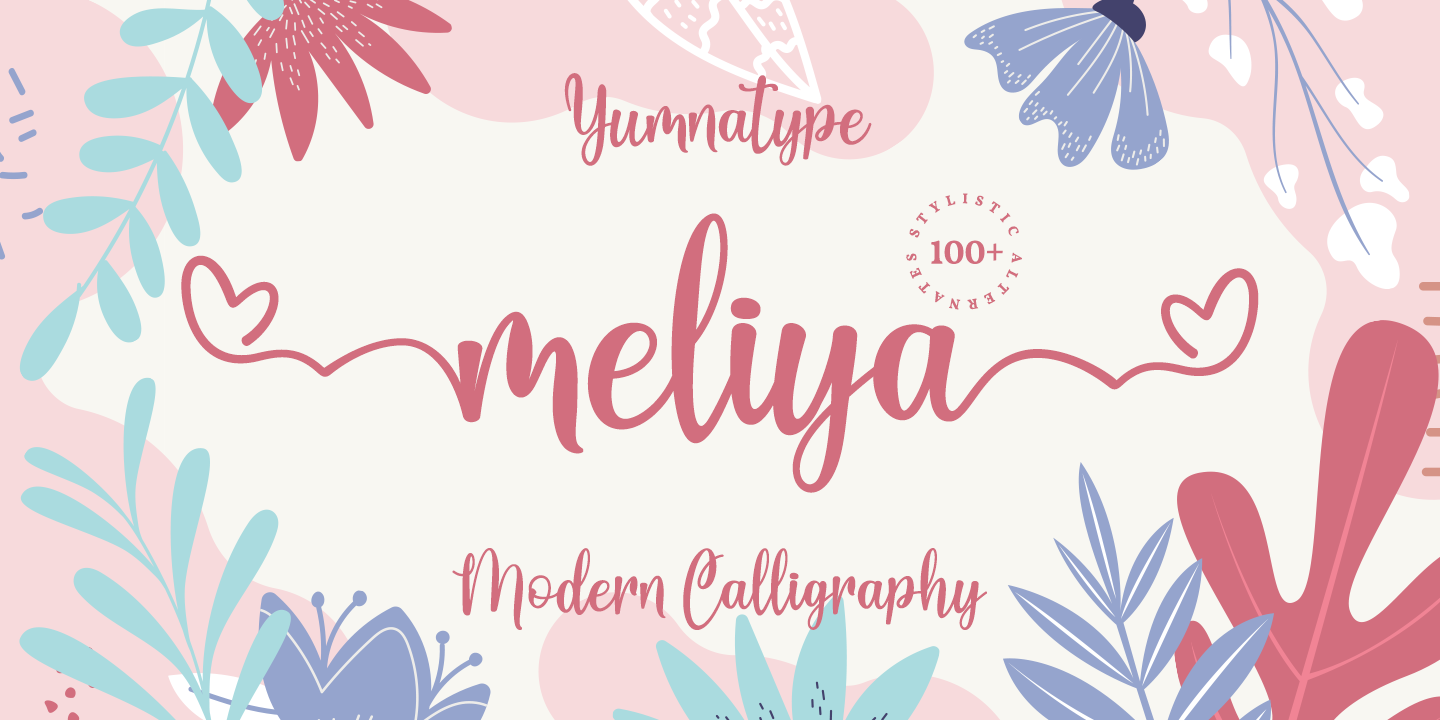 Пример шрифта Meliya #1
